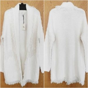 Chunky Knit Fringe Cardigan Duster Sweater - Sincerely Jules